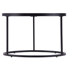 Load image into Gallery viewer, Mirrored Round Nested Coffee Table Set (Set of 2) - Black

