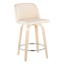 Load image into Gallery viewer, Toriano - Contemporary Fixed Height Counter Stool &amp; Swivel And Round Footrest (Set of 2)
