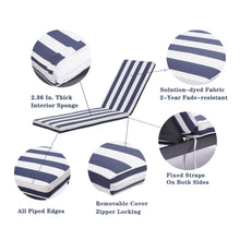 Load image into Gallery viewer, Outdoor Lounge Chair Cushion Replacement Patio Funiture Seat Cushion Chaise Lounge Cushion
