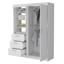 Load image into Gallery viewer, Accent Cabinet Soft Close With Three Shelves And Three Drawers - White
