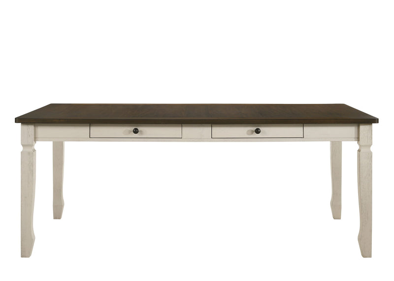 Wood Dining Table - Oak / Cream