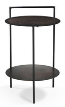 Load image into Gallery viewer, Iron Round End Table With Shelf - Copper
