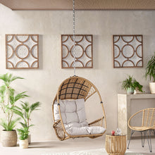 Load image into Gallery viewer, Outdoor / Indoor Wicker Hanging Chair With 8Ft Chain - Light Brown / Beige
