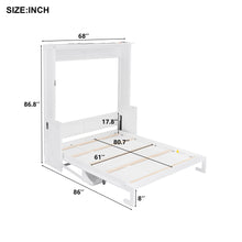 Load image into Gallery viewer, Murphy Bed With Desk, LED Lights And USB Charging Station
