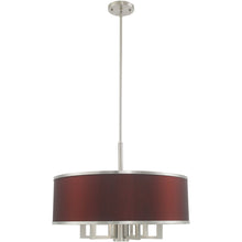 Load image into Gallery viewer, 20" Seven-Light Dimmable Chandelier With Shades - Nickel
