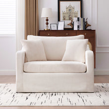 Load image into Gallery viewer, Farmhouse Accent Chair With 2 Bolster Pillows

