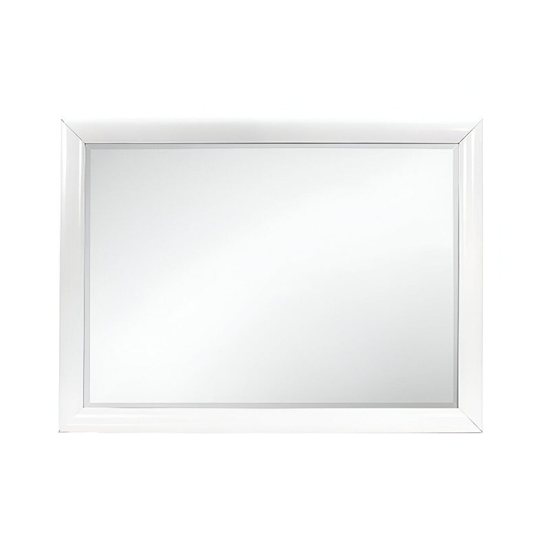 34" Framed Accent Mirror - White