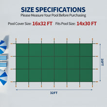 Load image into Gallery viewer, Swimming Pool Safety Cover - Dark Green
