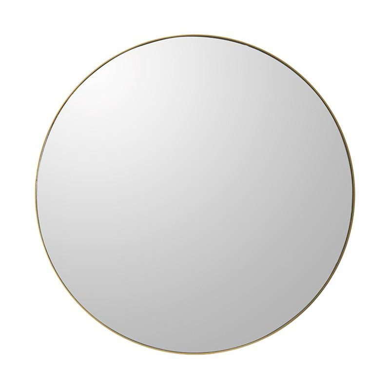30" Round Framed Accent Mirror - Gold