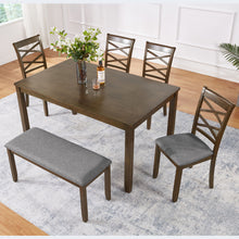 Load image into Gallery viewer, Elegant 6 Piece Dining Table Set With 4 Chairs And Bench
