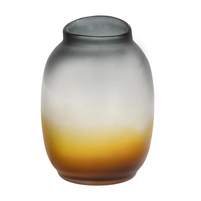 Ombre Round Table Vase (574234) - Charcoal / Orange