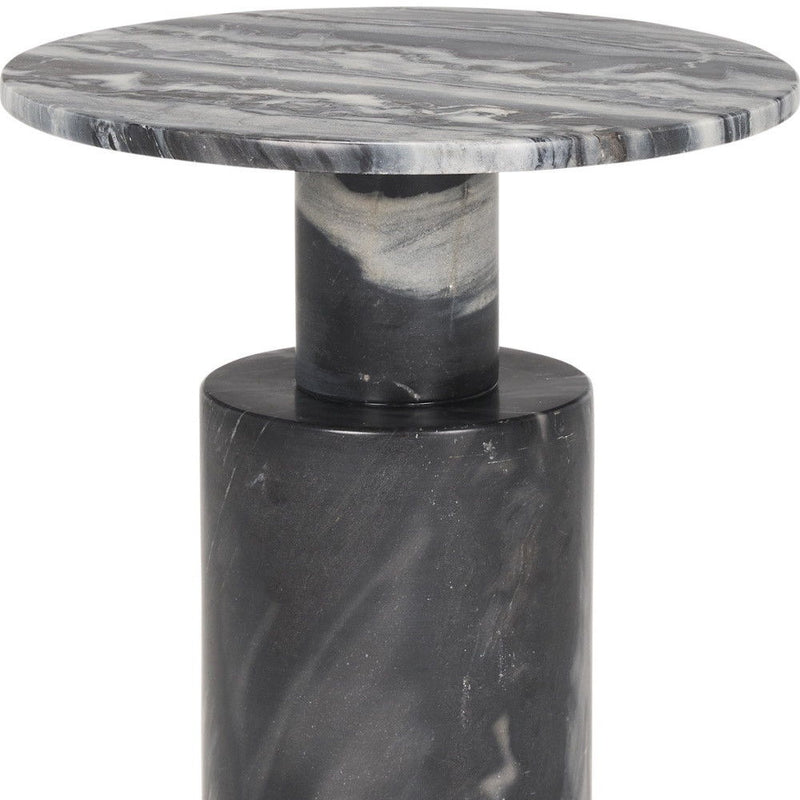 Stone And Wood Tray Table - Gray