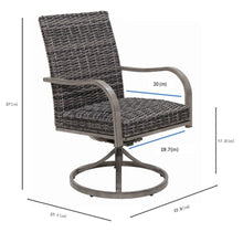 Load image into Gallery viewer, Outdoor Swivel Dining Chair (Set of 2) - Gray
