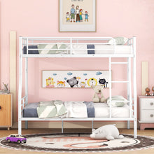 Load image into Gallery viewer, Full XL Over Queen Metal Bunk Bed, White
