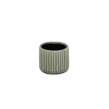Load image into Gallery viewer, Striped Round Pot Planter - Beige / Green
