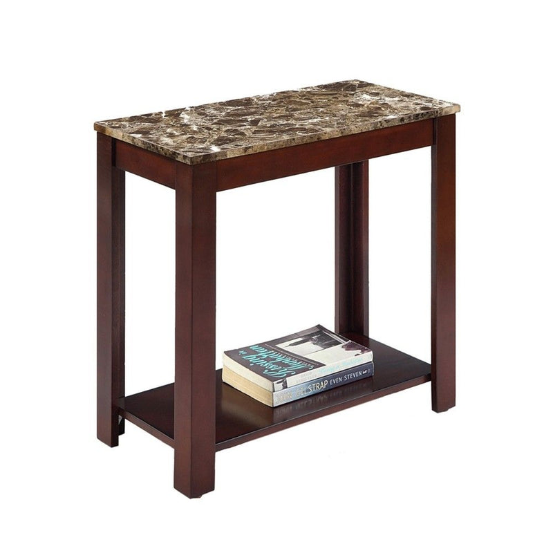 End Table With Shelf - Brown