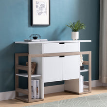 Load image into Gallery viewer, Modernize Kitchen Buffet Organizing Cabinet With 4 Shelves - White / Dark Taupe
