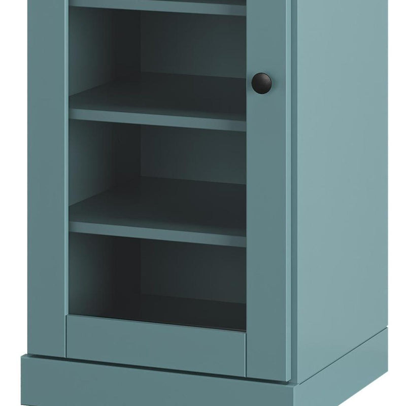 Ten Pair Solid Woodshoe Storage Cabinet (752251) - Aqua