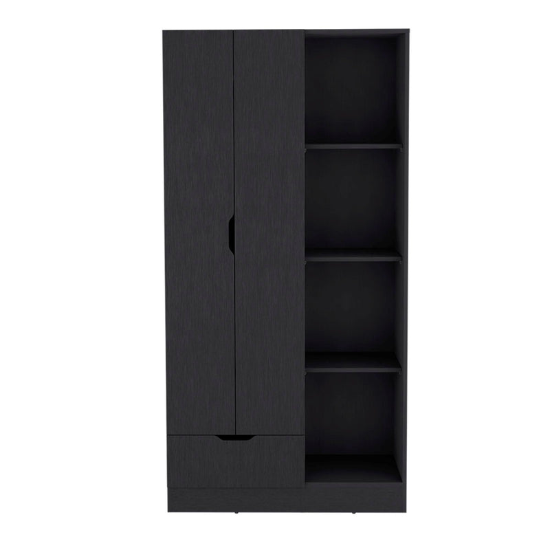 Wood Corner Accent Chest (731819) - Black