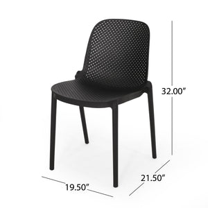 Outdoor Stacking Dining Side Chair (Set of 2)