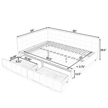 Load image into Gallery viewer, Upholstered Bed Frame With Tufted Backrest And Armrests
