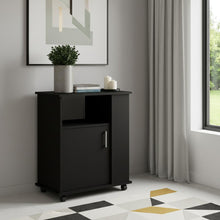 Load image into Gallery viewer, Wood Accent Cabinet With Single Door - Black
