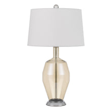 Load image into Gallery viewer, Metal Round Table Lamp With White Drum Shade - Nickel
