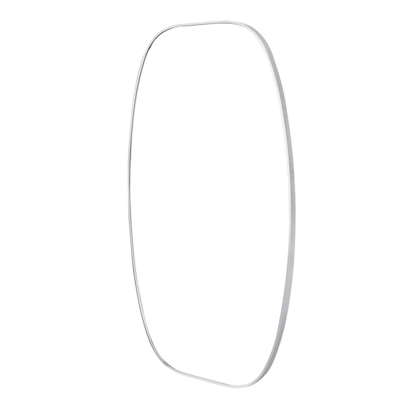 Aluminum Oval Framed Bathroom Vanity Mirror (756123) - Silver