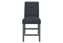 Load image into Gallery viewer, 25" Contemporary Wood And Suede Counter Height Bar Chair - Gray
