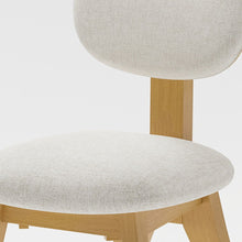 Load image into Gallery viewer, Upholstered Fabric Dining Side Chairs (Set of 2) - Natural / Beige
