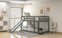 Load image into Gallery viewer, Twin over Twin Bunk Bed with Convertible Slide and Ladder , Gray(Old SKU:WF281725AAE)
