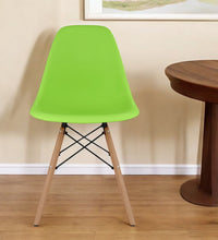 Load image into Gallery viewer, Heavy Duty Plastic And Wood Dining Side Chair - Green
