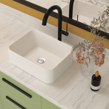Load image into Gallery viewer, Sleek Ceramic Rectangular Vessel Bathroom Sink
