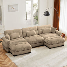 Load image into Gallery viewer, Super Comfort Oversized Modular Sectional Sofa With Movable Ottoman
