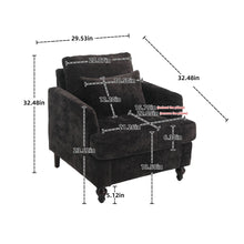 Load image into Gallery viewer, Modern Mid Century Wood Frame Armchair With Tufted Design
