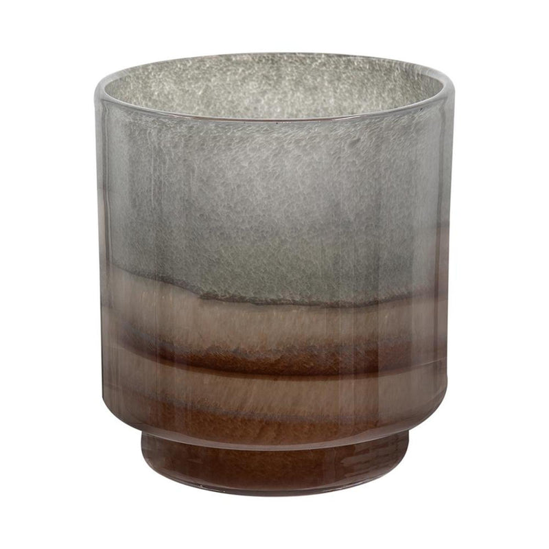 Ombre Round Table Vase - Gray / Brown