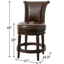 Load image into Gallery viewer, Swivel Barstool With High-Back
