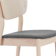 Load image into Gallery viewer, Upholstered Fabric Wood Open Back Dining Side Chairs (Set of 2) - Gray / Natural
