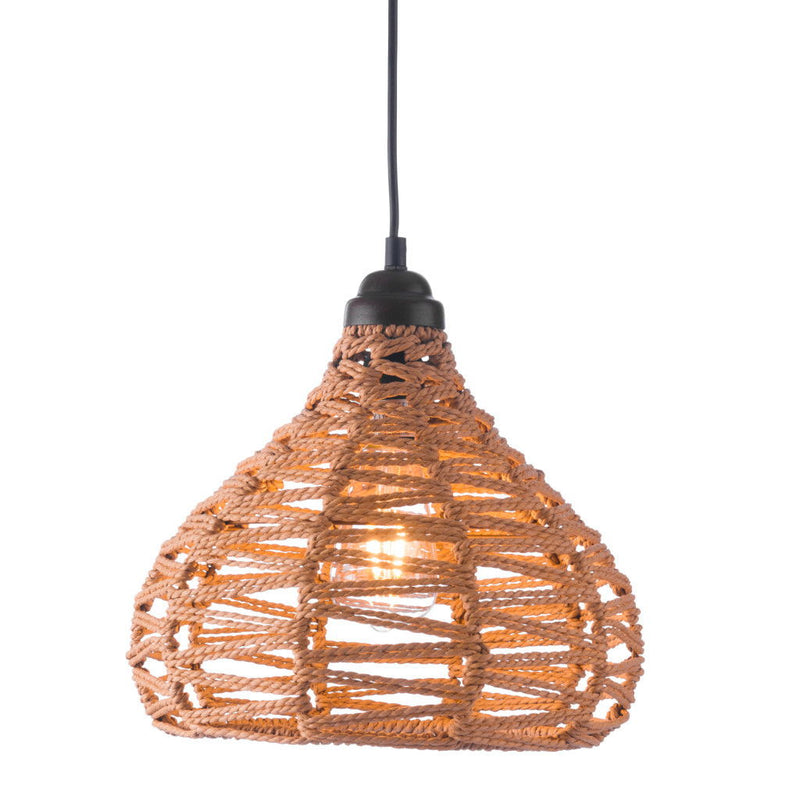 Lantern Metal Dimmable Ceiling Light With Shades - Natural