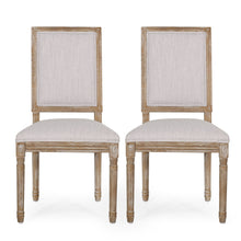 Load image into Gallery viewer, French Country Style Dining Chair With Upholstered Seating And Fluted Legs
