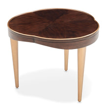 Load image into Gallery viewer, Camellia Field - End Table - Dark Brown / Gold
