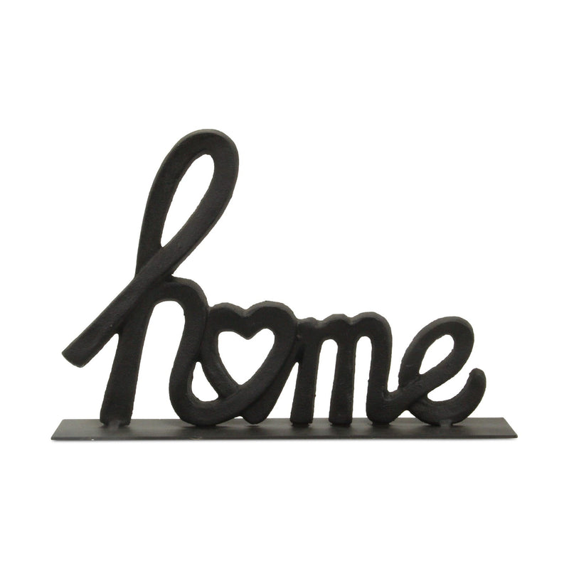 Home Hand Painted Tabletop Sculpture - Black