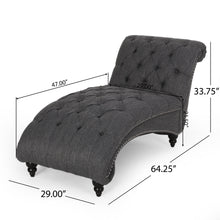 Load image into Gallery viewer, Chaise Lounge With Button Tufted Diamon Stitch

