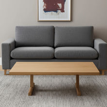 Load image into Gallery viewer, 55" Solid Wood Double Pedestal Coffee Table - Natural
