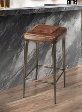 Load image into Gallery viewer, Iron Backless Counter Height Bar Chair - Brown / Gray
