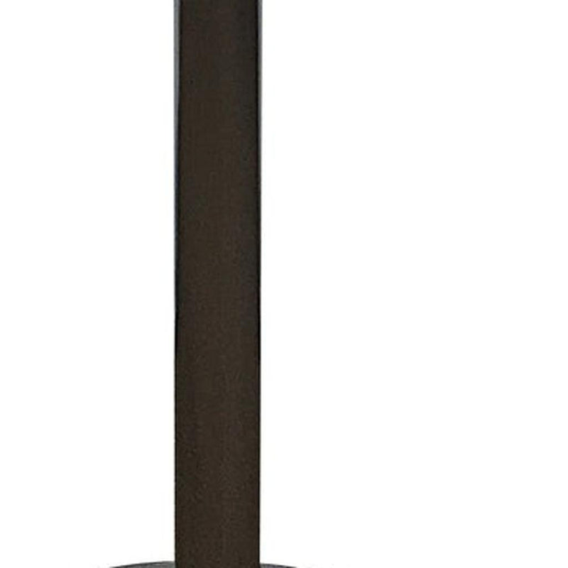 36" Wood And Metal Pedestal Base Round Top Dining Table - White
