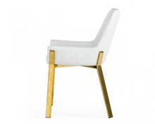 Load image into Gallery viewer, Contemporary Upholstered Faux Leather Dining Arm Chair - White
