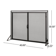 Load image into Gallery viewer, Samantha - Iron Fireplace Screen 2 Door Design
