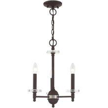 Load image into Gallery viewer, 18" Three Light Dimmable Chandelier With Shades - Bronze
