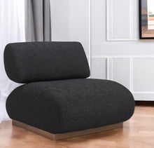 Load image into Gallery viewer, 34" Fabric And Upholstered Side Chair - Black / Bronze
